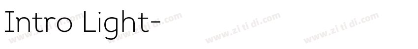 Intro Light字体转换